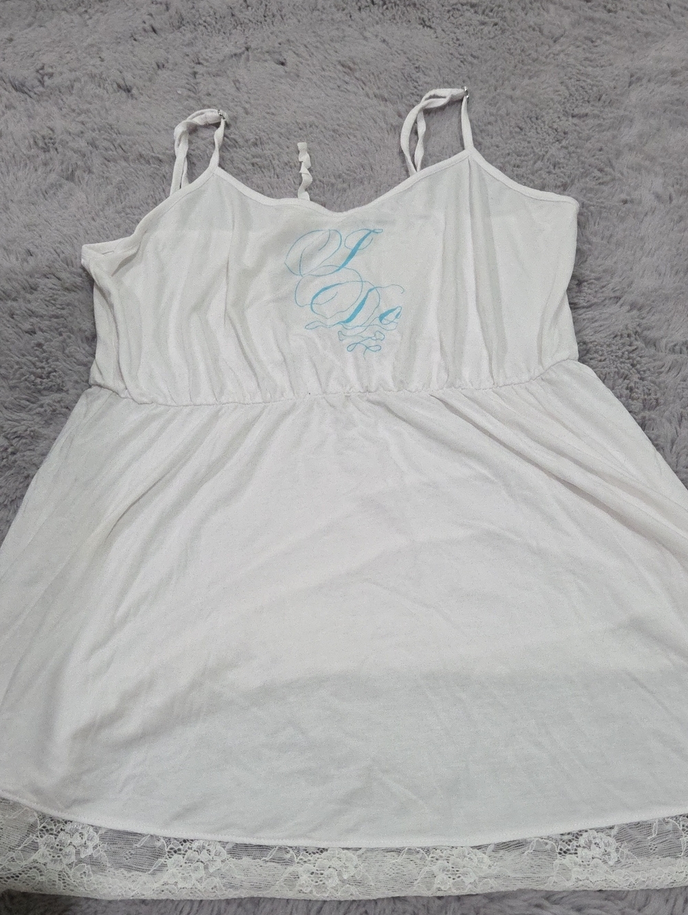 Wildfox Intimates Wedding I Do White Lace-Trim Sleep Chemise Nightgown